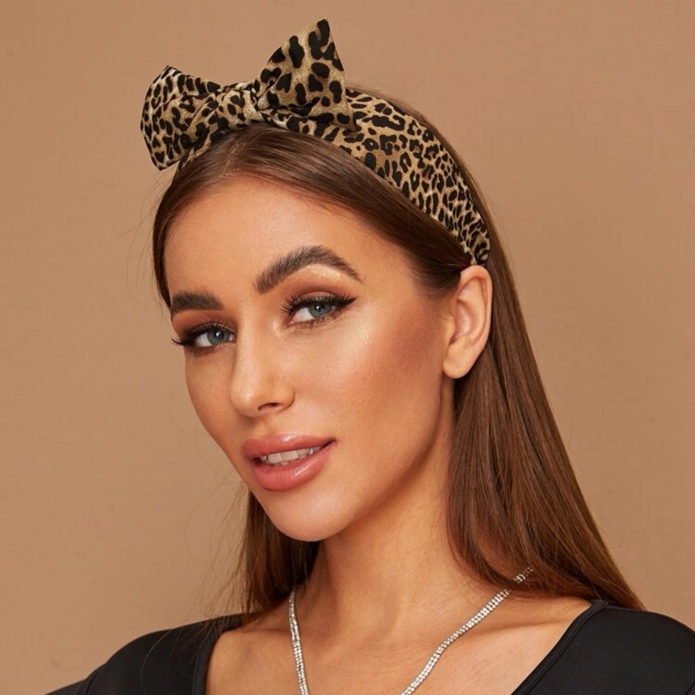Leopard Bow Headband